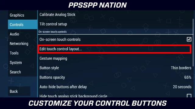 Customize Control Buttons on PSP Emulator
