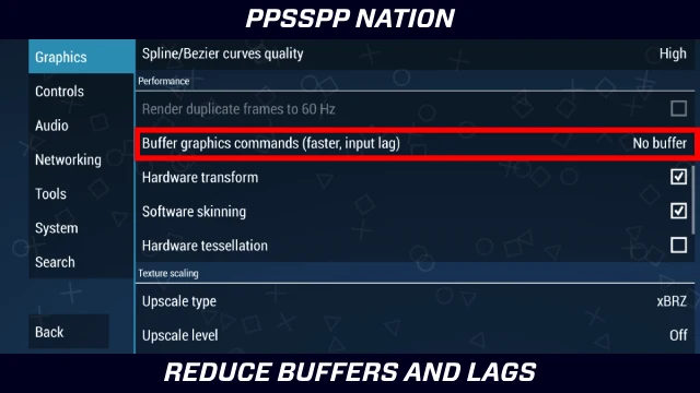 No Lag Smooth Gameplay Setting for PPSSPP